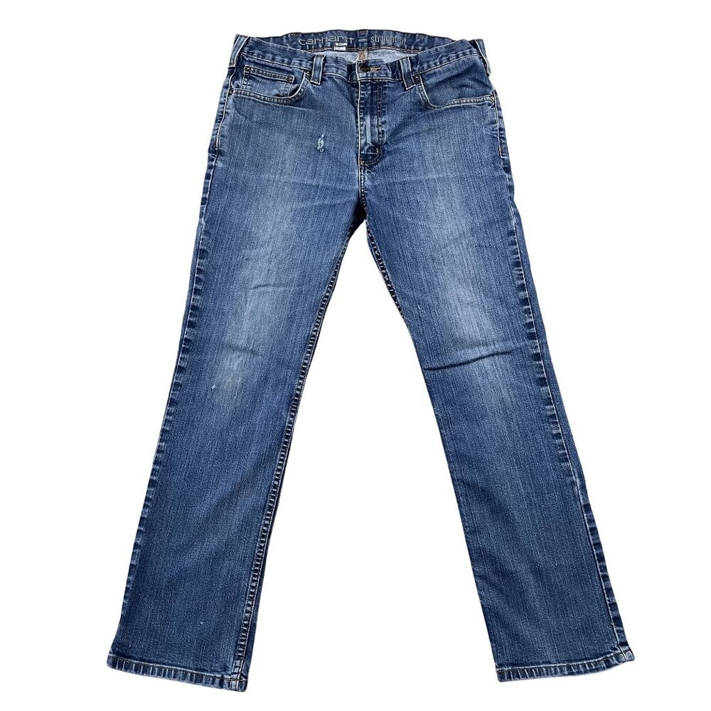 Carhartt Jeans Mens 34x30 Straight Fit Denim Medium Wash Mid Rise‎